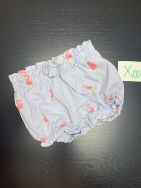 🧸 GAP 0-3m Bloomer Style Shorts with Pink Flamingo Print